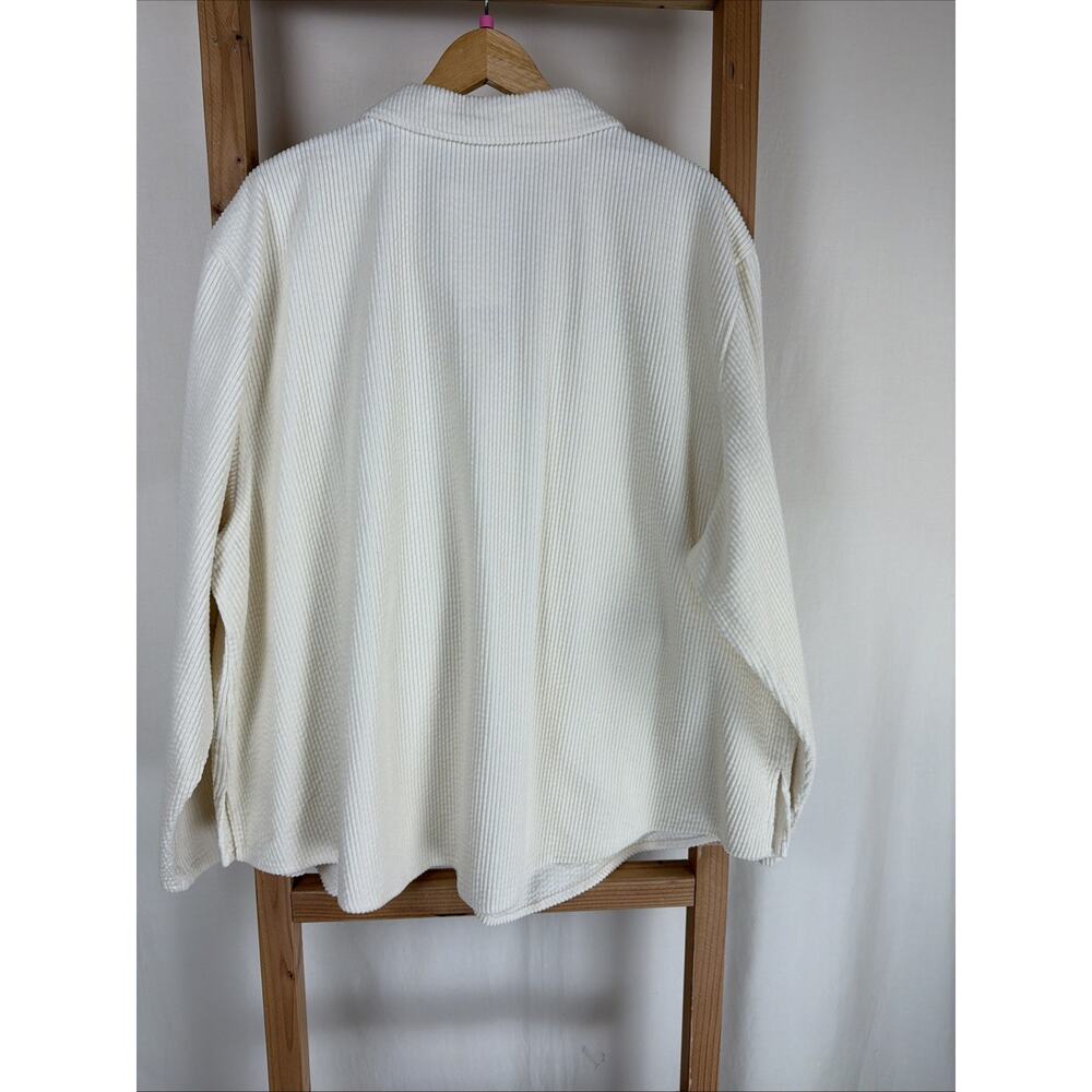 NWT Kleen Cream 100% Cotton Big Shirt Corduroy Jacket / Shacket / Shirt 3X #0804 - Picture 5 of 7